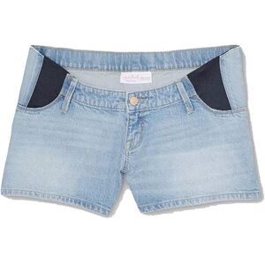 Isabel Maternity by Ingrid & Isabel Side Panel Midi Maternity Jean Shorts - 2